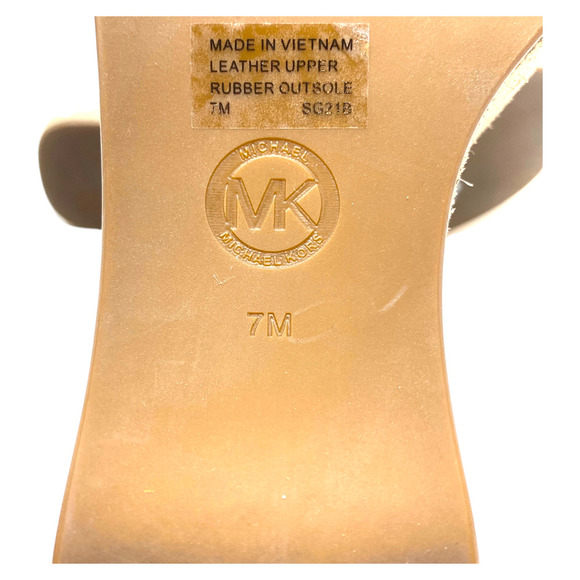 NEW Michael Kors Hazel Black Tubular Leather Platform Strappy Sandals Sz 7 NWOB - Picture 10 of 10